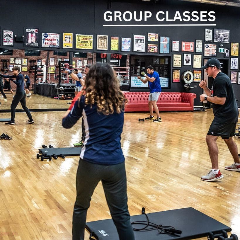 Fitness boxing class at West End Athletic Club, Etobicoke